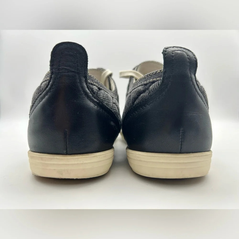 Chanel quilted denim leather lined low top sneakers shoes authentic 38 - Picture 7 of 15